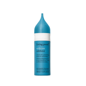 A 100 ml (3.4 fl oz) blue and white bottle of Scalp Care Exfoliator with a pointed nozzle, designed to exfoliate and remove dry scalp flaking before shampooing.