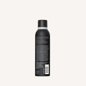 A black spray canister with a matte cap, shown from the back, displays dense white product info and a barcode—perfect for those seeking medium hold with Style Lab® Control Hairspray for a touchable finish.