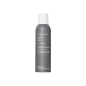 Gray bottle of Perfect hair Day™ Dry Shampoo with a white cap, white text promoting its oil-absorbing formula and lasting scent, plus bilingual product details in English and French.