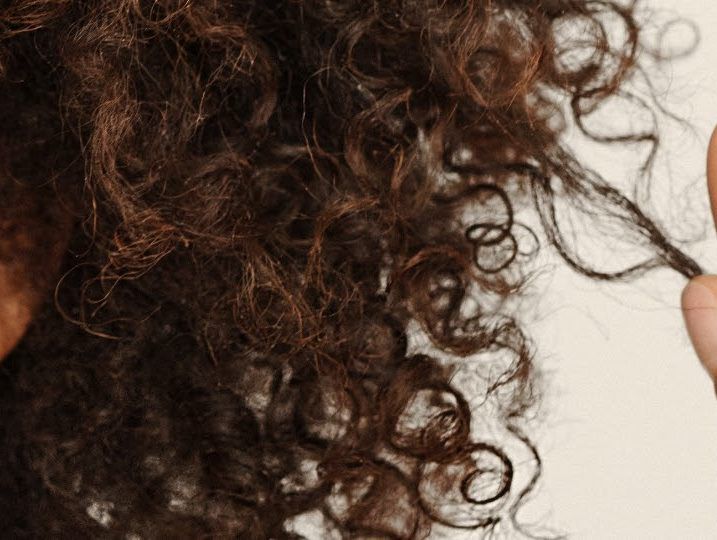 curly brown hair