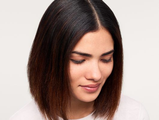 woman with short brown hair