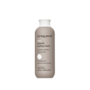 A 236ml (8 fl oz) bottle of No Frizz Smooth Styling Cream for medium hair, with a taupe body, white cap, and front label—ideal for frizz control and sleek styling.