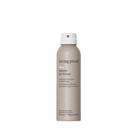 A beige aerosol can of No Frizz Instant De-Frizzer dry conditioning spray with a white cap and black text, shown against a plain white background. Helps fight frizz and restore softness to hair.