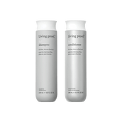 Two white bottles of Full Wash Duo stand side by side. With Sili-CLONE™ HairTech, this shampoo and conditioner volumize fine, thin, or flat hair for lasting fullness. Each bottle contains 236 ml (8 fl oz).