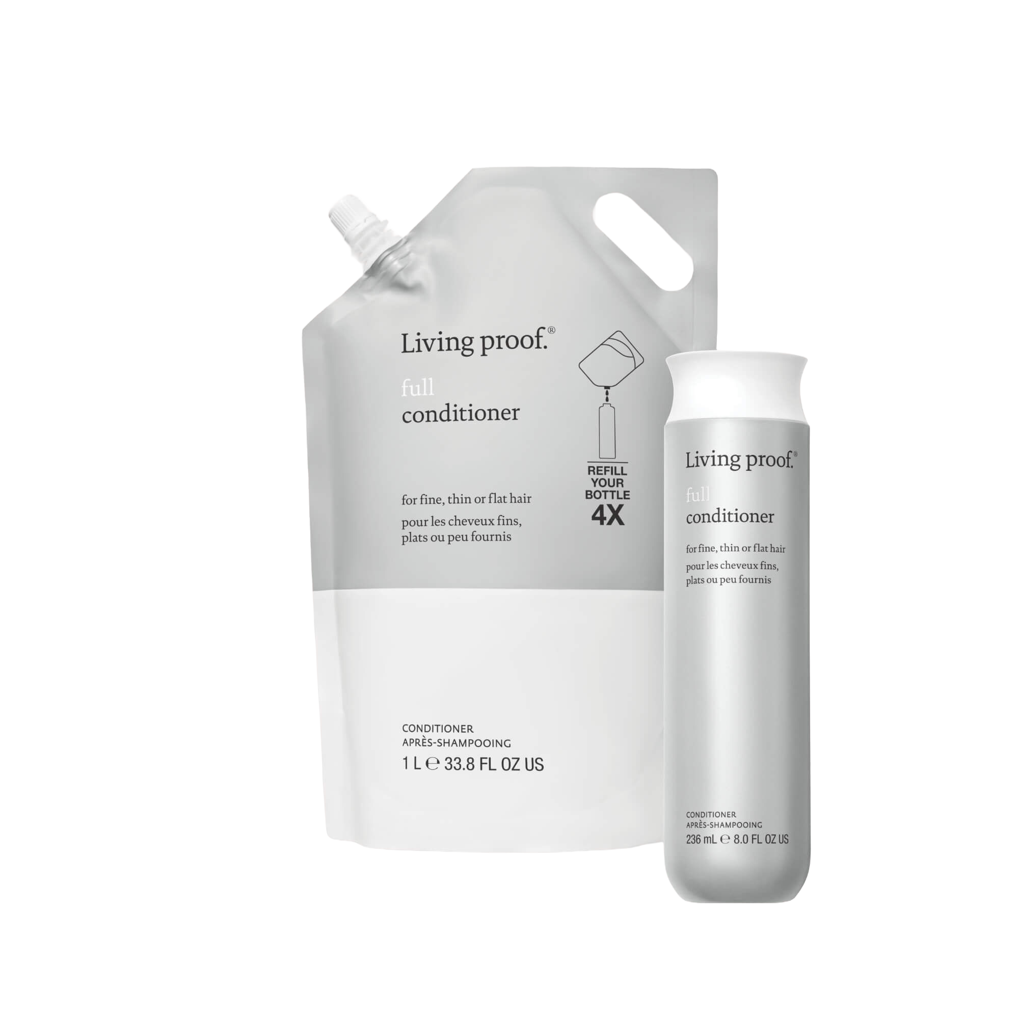Full Conditioner + Refill Pouch Bundle Front