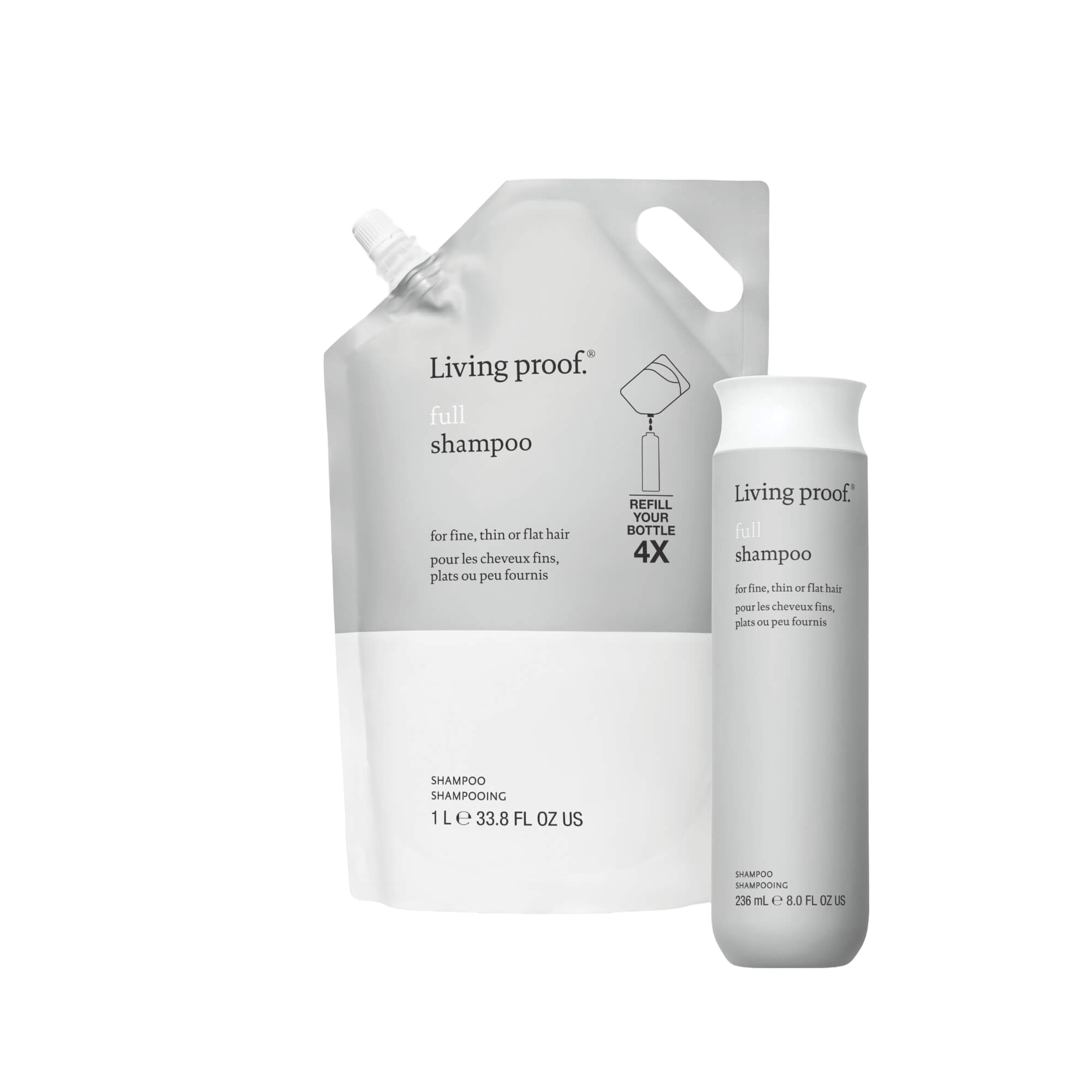 Full Shampoo + Refill Pouch Bundle Front