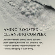 Close-up of a cleansing complex with text describing its ingredients and benefits.