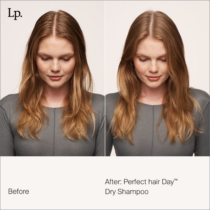 Before and after dry shampoo Before and after dry shampoo