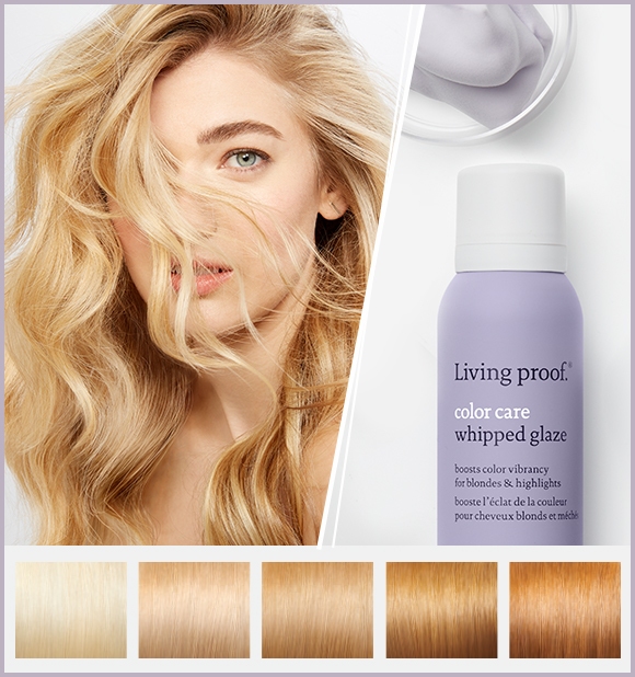 Blonde model with Whipped Glaze Light